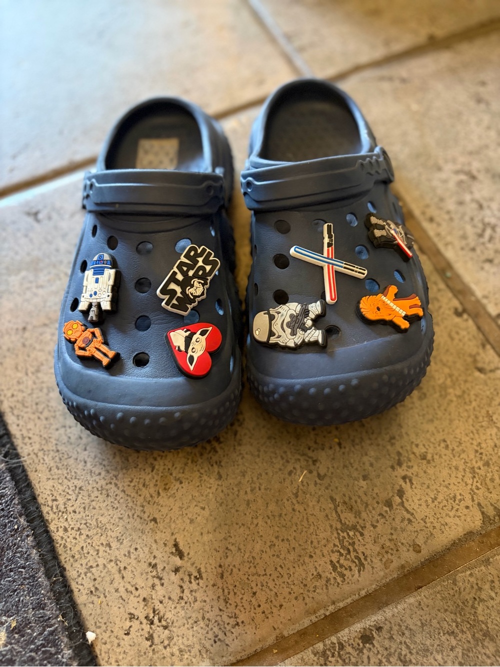Star Wars Navy Blue Classic Clogs with 8 Character Jibbitz Charms